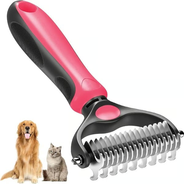 🐾 Ceoerty® Painless Pet Grooming Brush – Double-Sided De-Shedding & Detangling Comb