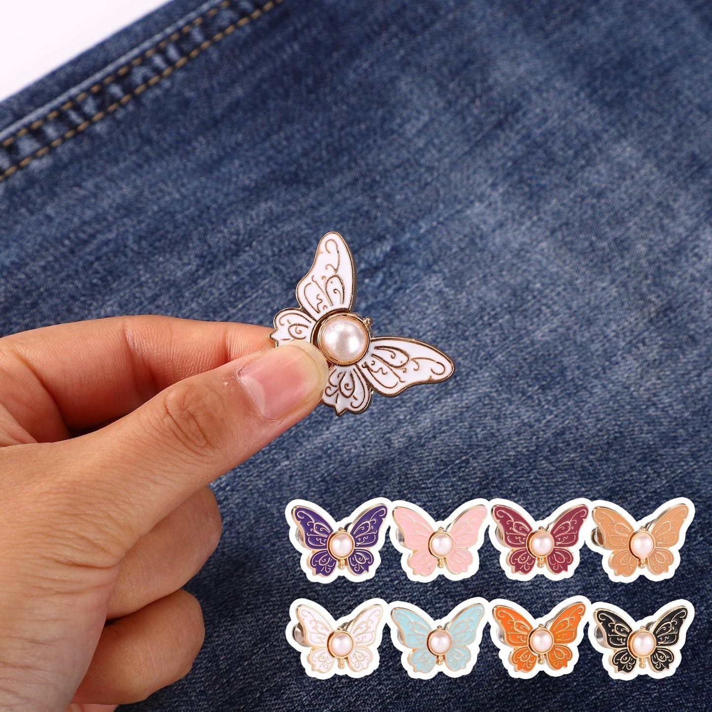 Last Day 50% OFFπ₯8PCS Butterfly Waist Tighteners π¦ Perfect Fit in Seconds β No Sewing Needed