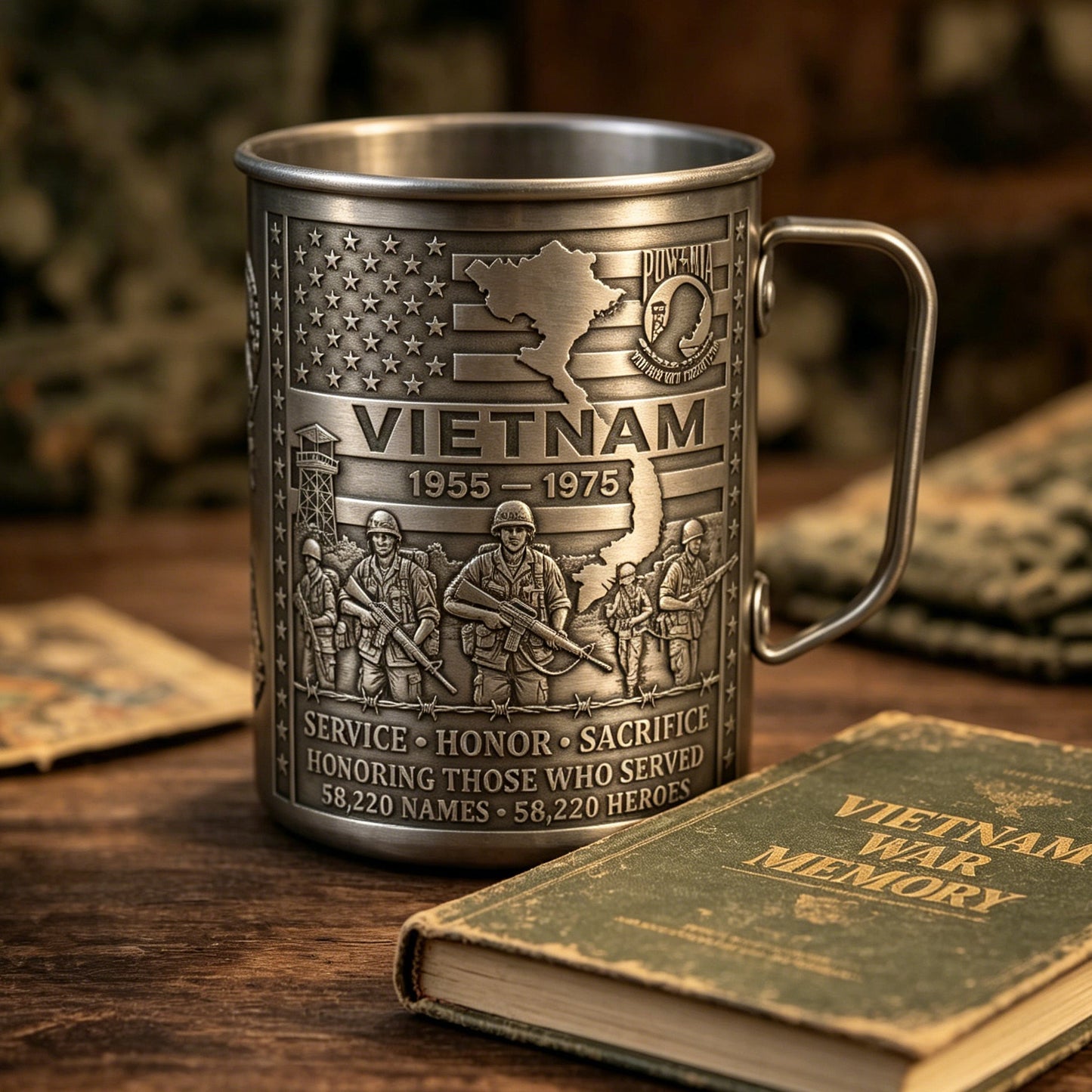 🔥LAST DAY 49% OFF 🎖️Vietnam Veteran Honor Coffee Mug – 1955-1975 Service Tribute