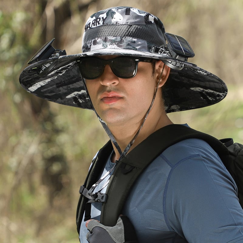 🎁Best father‘s Day Gifts❤2025 New Ultralight Solar Fan Sun Hat 🌞– Lighter Than a Baseball!⚾(Only 11oz)