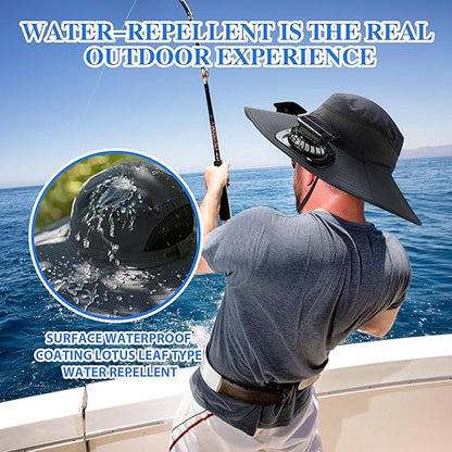 🎁Best father‘s Day Gifts❤2025 New Ultralight Solar Fan Sun Hat 🌞– Lighter Than a Baseball!⚾(Only 11oz)