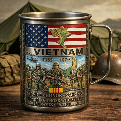 🔥LAST DAY 49% OFF 🎖️Vietnam Veteran Honor Coffee Mug – 1955-1975 Service Tribute