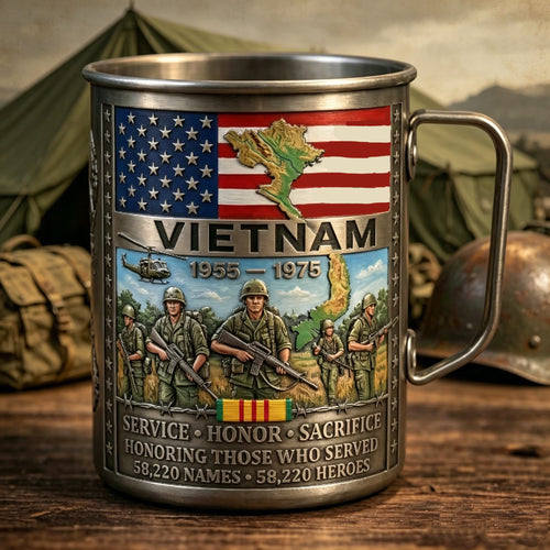 🔥LAST DAY 49% OFF 🎖️Vietnam Veteran Honor Coffee Mug – 1955-1975 Service Tribute