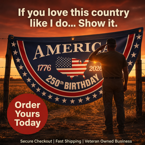 🔥Honor Your American Pride🎉Handcrafted by Veterans - 250th Anniversary USA Fan Flag🎖️
