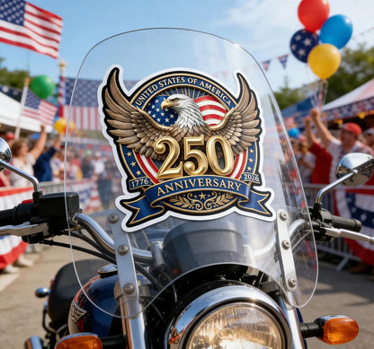 Celebrate 250 Years of Freedom – USA Patriotic Car Decal 1776–2026