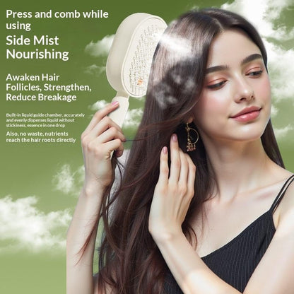 🔥 Essential Oil Mist Comb, Anti-Tangle Electric Massage Brush