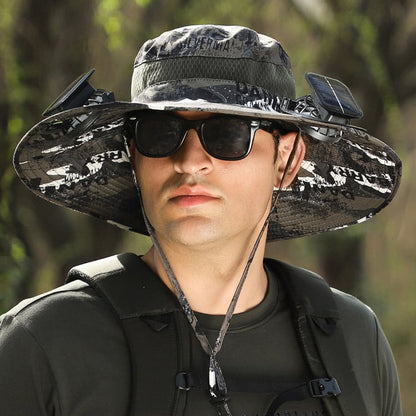 🎁Best father‘s Day Gifts❤2025 New Ultralight Solar Fan Sun Hat 🌞– Lighter Than a Baseball!⚾(Only 11oz)