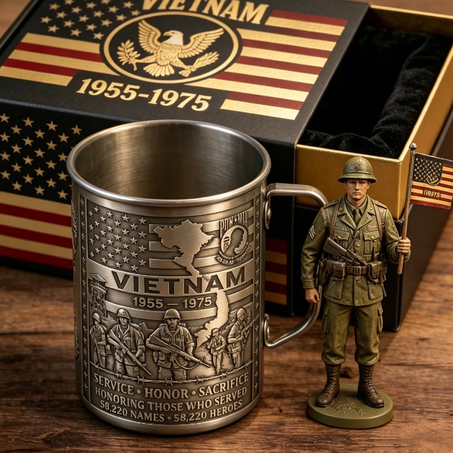 🔥LAST DAY 49% OFF 🎖️Vietnam Veteran Honor Coffee Mug – 1955-1975 Service Tribute
