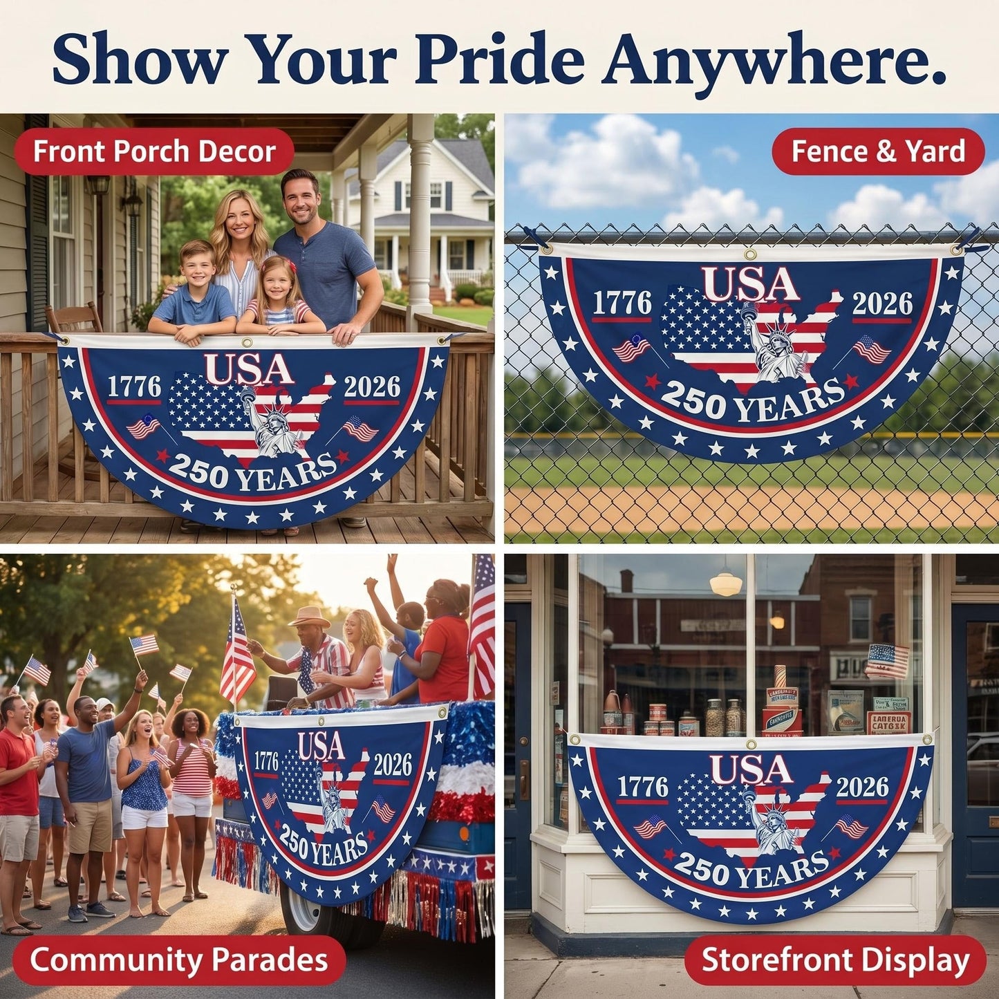 100% Veteran Owned / Handcrafted in USA-250th Anniversary Banner