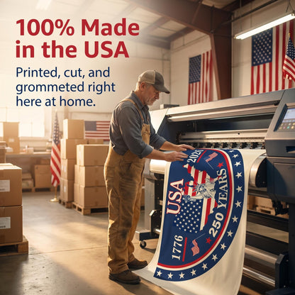 100% Veteran Owned / Handcrafted in USA-250th Anniversary Banners