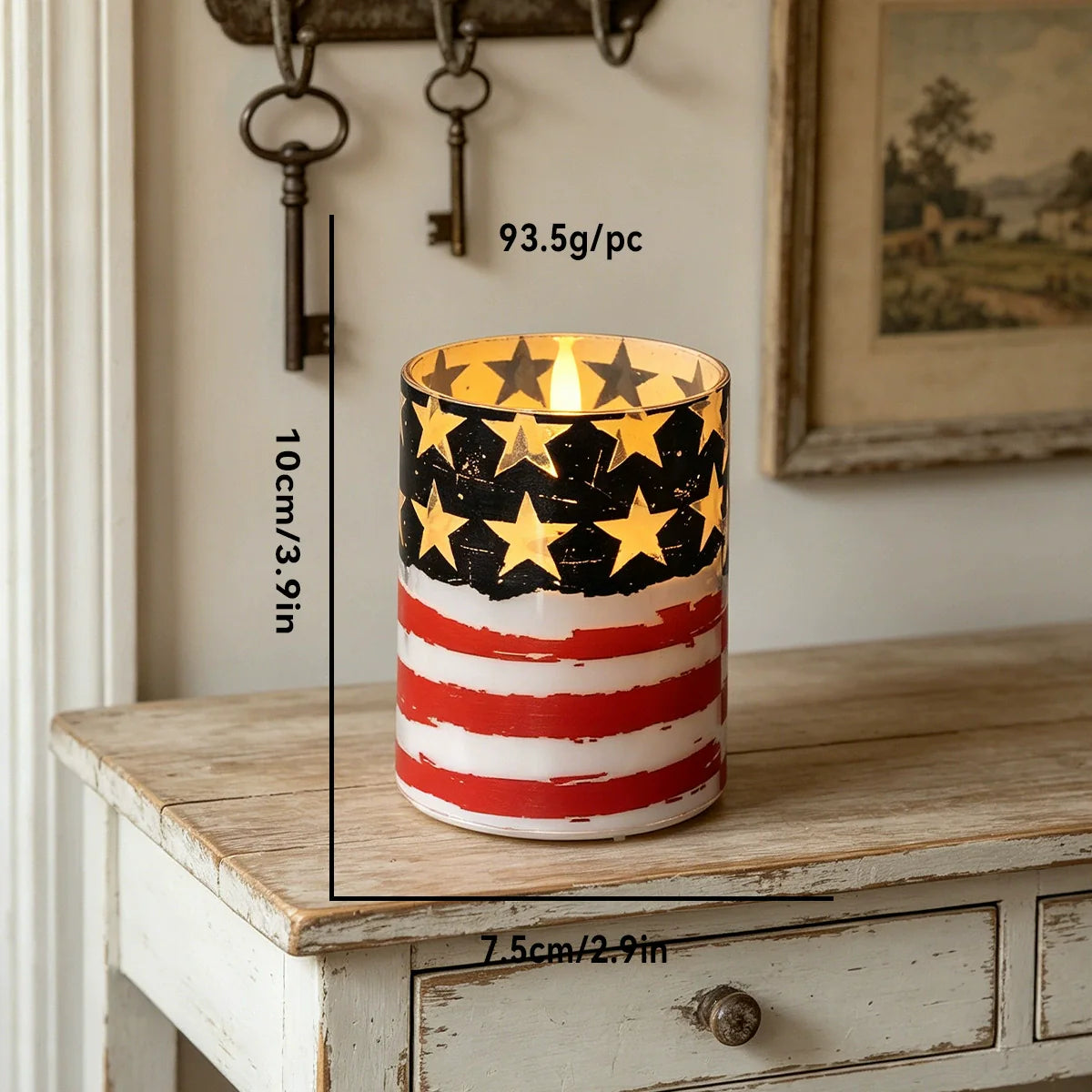 🔥 2026 Hot Sale - 🇺🇸 3-Piece Patriotic Flameless Candle Set – Perfect 4th of July & Summer Home Decor 🕯️🇺🇸