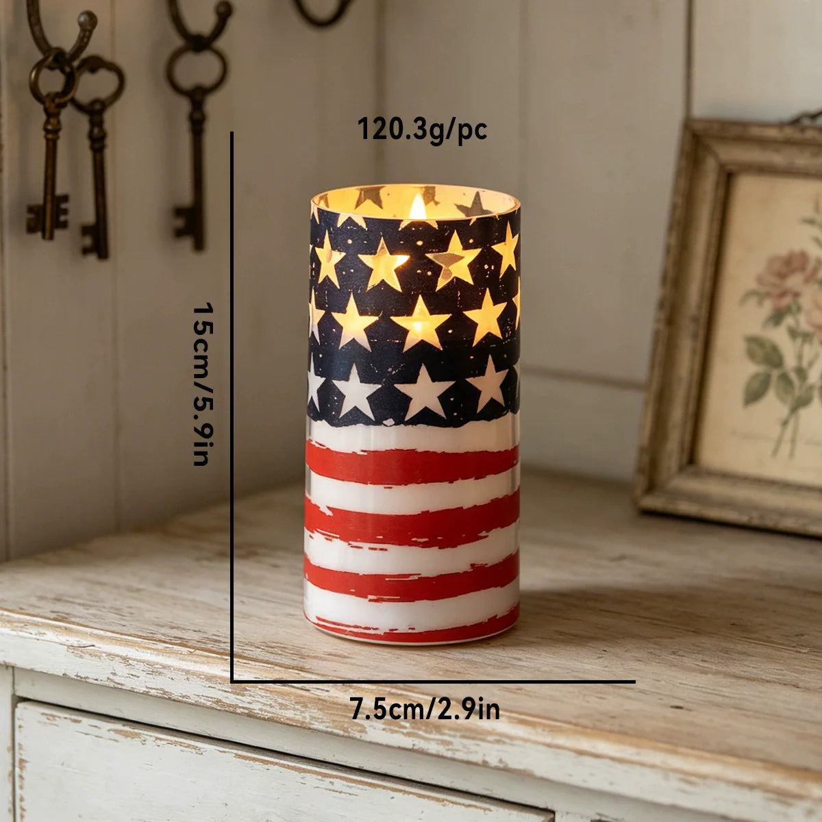 🔥 2026 Hot Sale - 🇺🇸 3-Piece Patriotic Flameless Candle Set – Perfect 4th of July & Summer Home Decor 🕯️🇺🇸