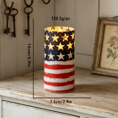 🔥 2026 Hot Sale - 🇺🇸 3-Piece Patriotic Flameless Candle Set – Perfect 4th of July & Summer Home Decor 🕯️🇺🇸