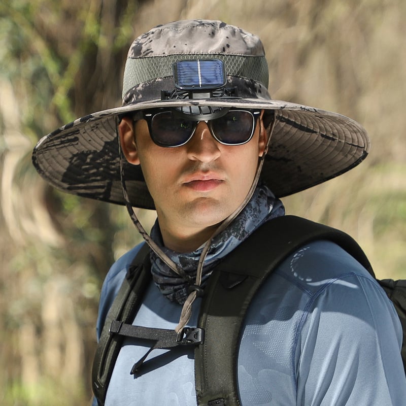 🎁Best father‘s Day Gifts❤2025 New Ultralight Solar Fan Sun Hat 🌞– Lighter Than a Baseball!⚾(Only 11oz)