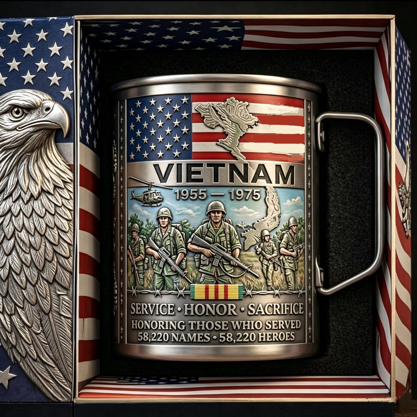 🔥LAST DAY 49% OFF 🎖️Vietnam Veteran Honor Coffee Mug – 1955-1975 Service Tribute