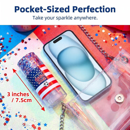🦅4th of July Glitter Stick✨🔔Red, White & Blue Body & Hair Sparkle