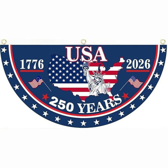 🔥Honor Your American Pride🎉Handcrafted by Veterans - 250th Anniversary USA Fan Flag🎖️