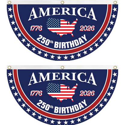 🔥Honor Your American Pride🎉Handcrafted by Veterans - 250th Anniversary USA Fan Flag🎖️