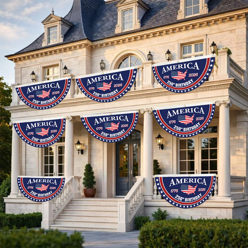 🔥Honor Your American Pride🎉Handcrafted by Veterans - 250th Anniversary USA Fan Flag🎖️